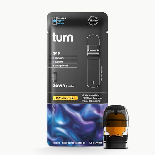 turn - 1.0g pod | GDP | 100% live resin | down | - 1