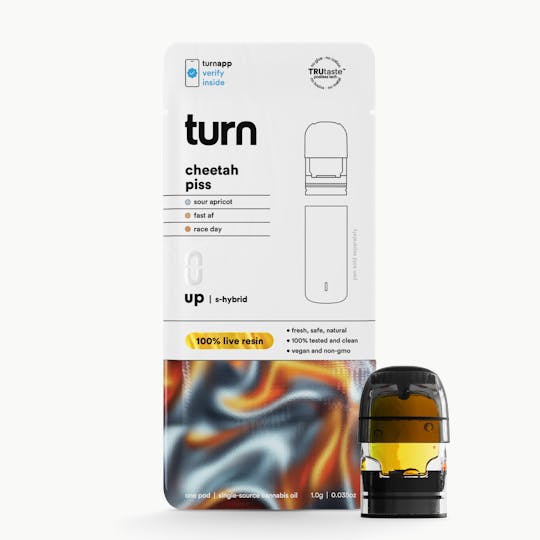 turn - 1.0g pod | cheetah piss | 100% live resin | up | - 1