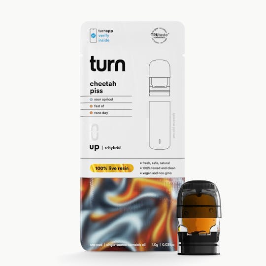 turn - 1.0g pod | cheetah piss | 100% live resin | up | - 1
