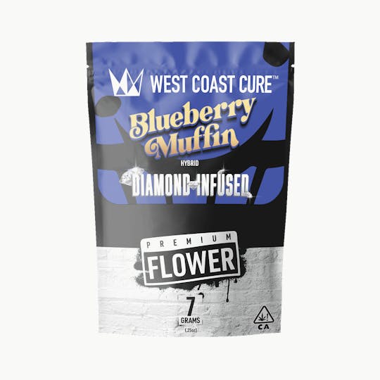 West Coast Cure - Blueberry Muffin - 7G Diamond Infused Premium Flower - 1