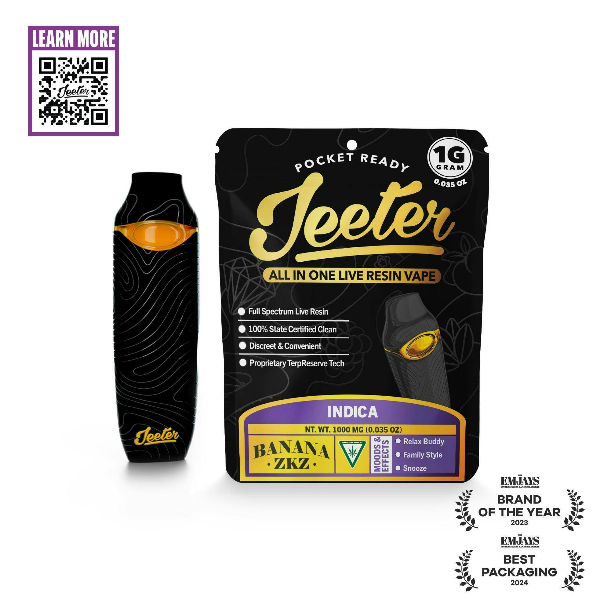 Jeeter - Jeeter | Banana ZKZ | Live Resin Disposable | 1g - 1