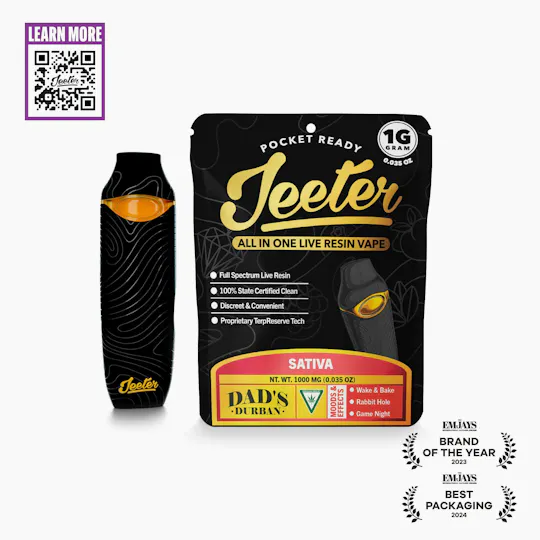Jeeter - Jeeter | Dad's Durban | Live Resin Disposable | 1g - 1