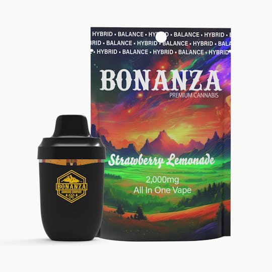 Bonanza Cannabis Company - 2000 MG Disposable Vape Strawberry Lemonade - 1