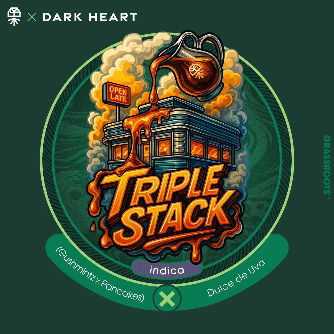 Grassroots - Triple Stack Whole Flower - Dark Heart Collection - 1