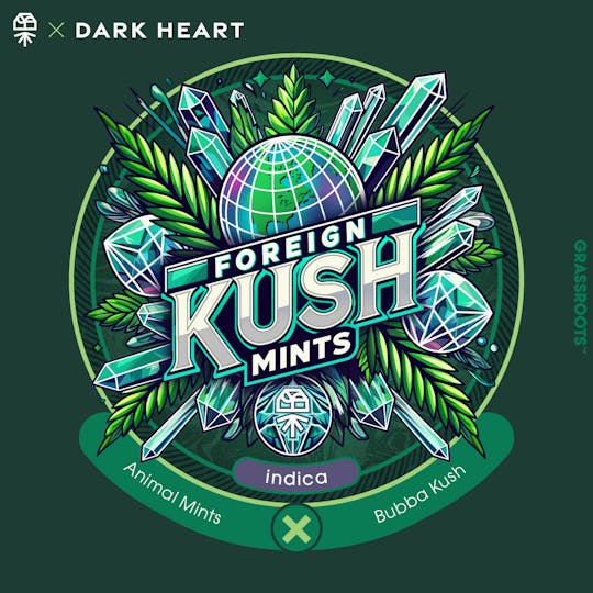 Grassroots - Foreign Kush Mints Small Buds - Dark Heart Collection - 1