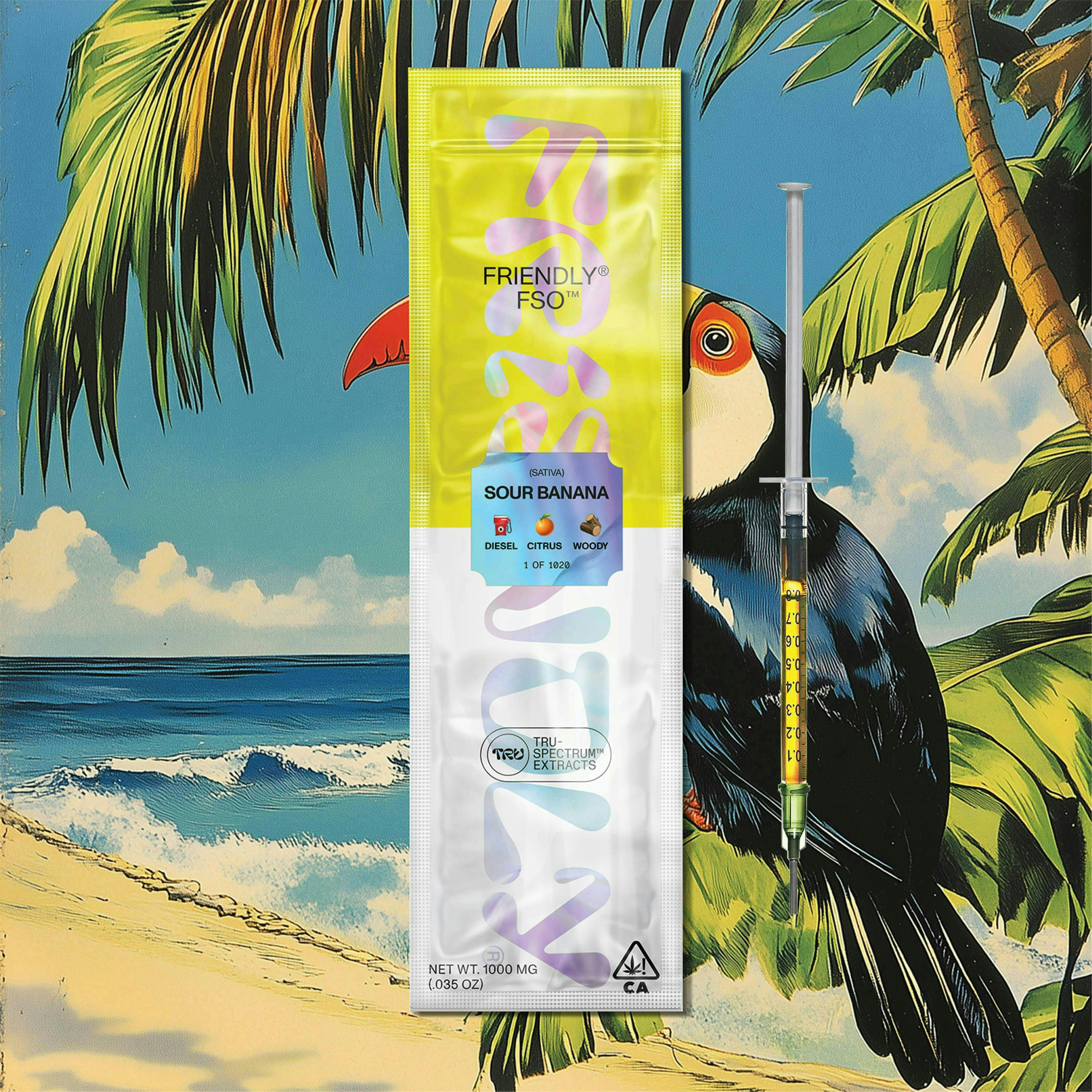 Friendly Brand - Friendly Brand | Live Resin Applicator | Sour Banana | Extract Oils | 1g - 1