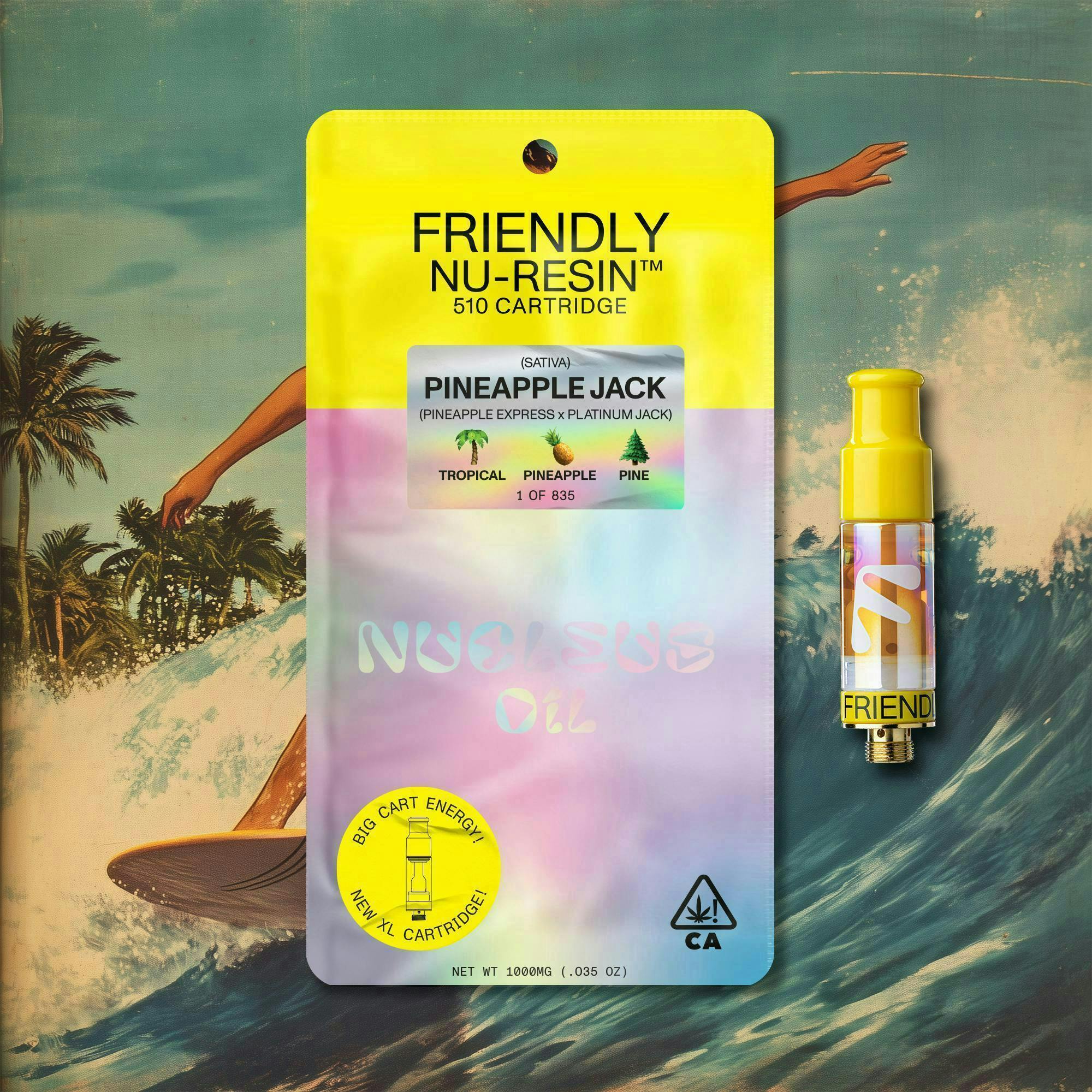 Friendly Brand - Friendly Brand | Pineapple Jack | Live Nuresin Cartridge | 1g - 1