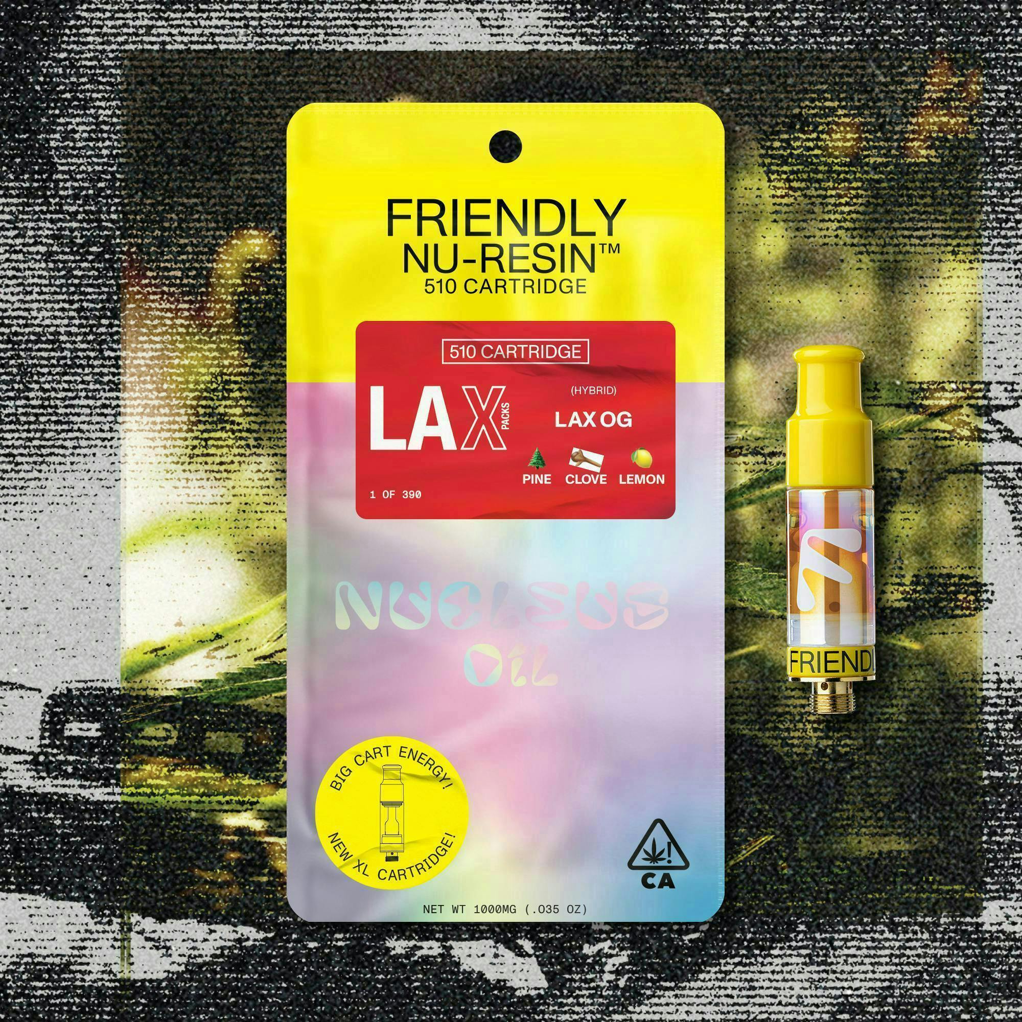 Friendly Brand - Friendly Brand x LAX Packs | LAX OG | Cured Nuresin Cartridge | 1g - 1
