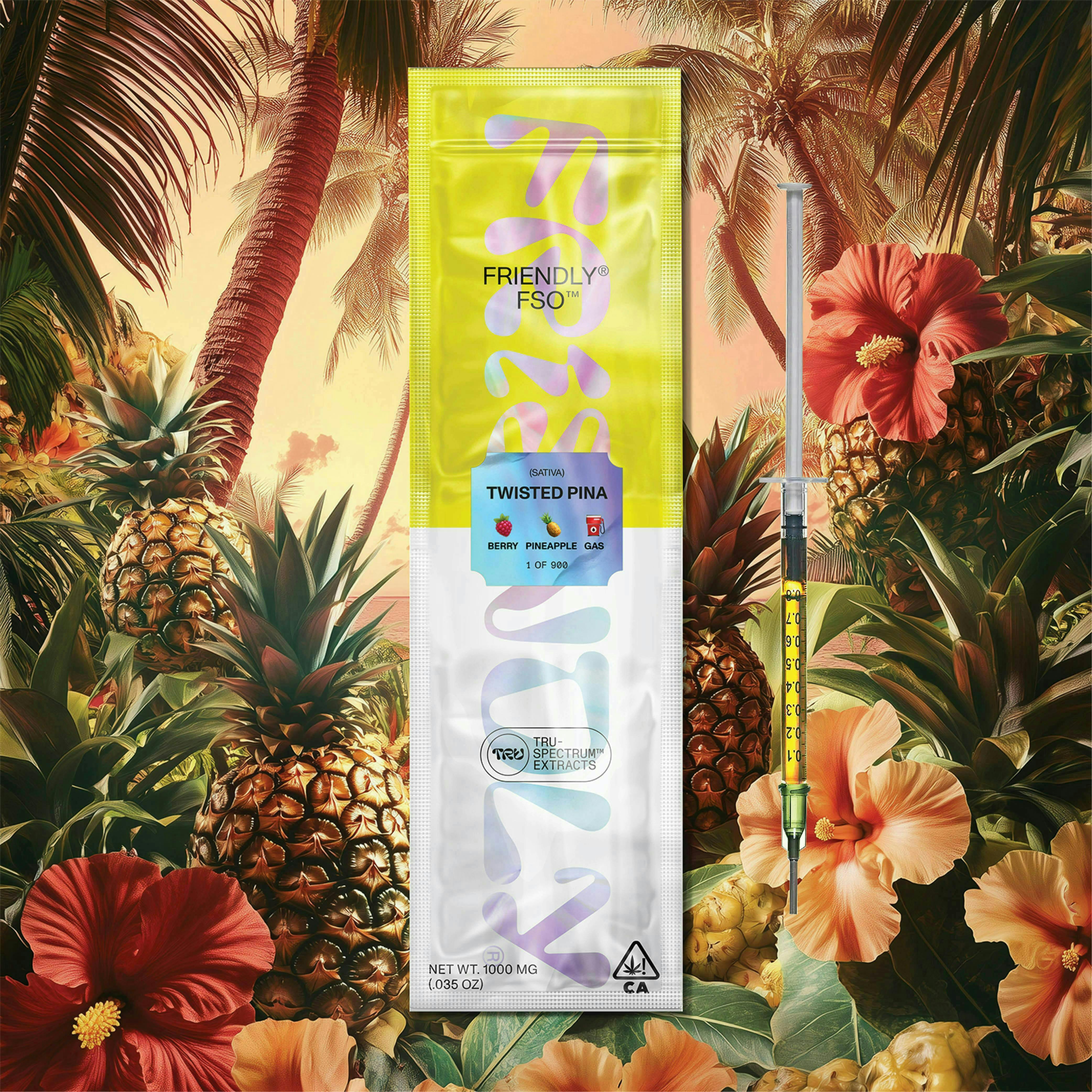 Friendly Brand - Friendly Brand | Live Resin Applicator | Twisted Pina | Extract Oils | 1g - 1