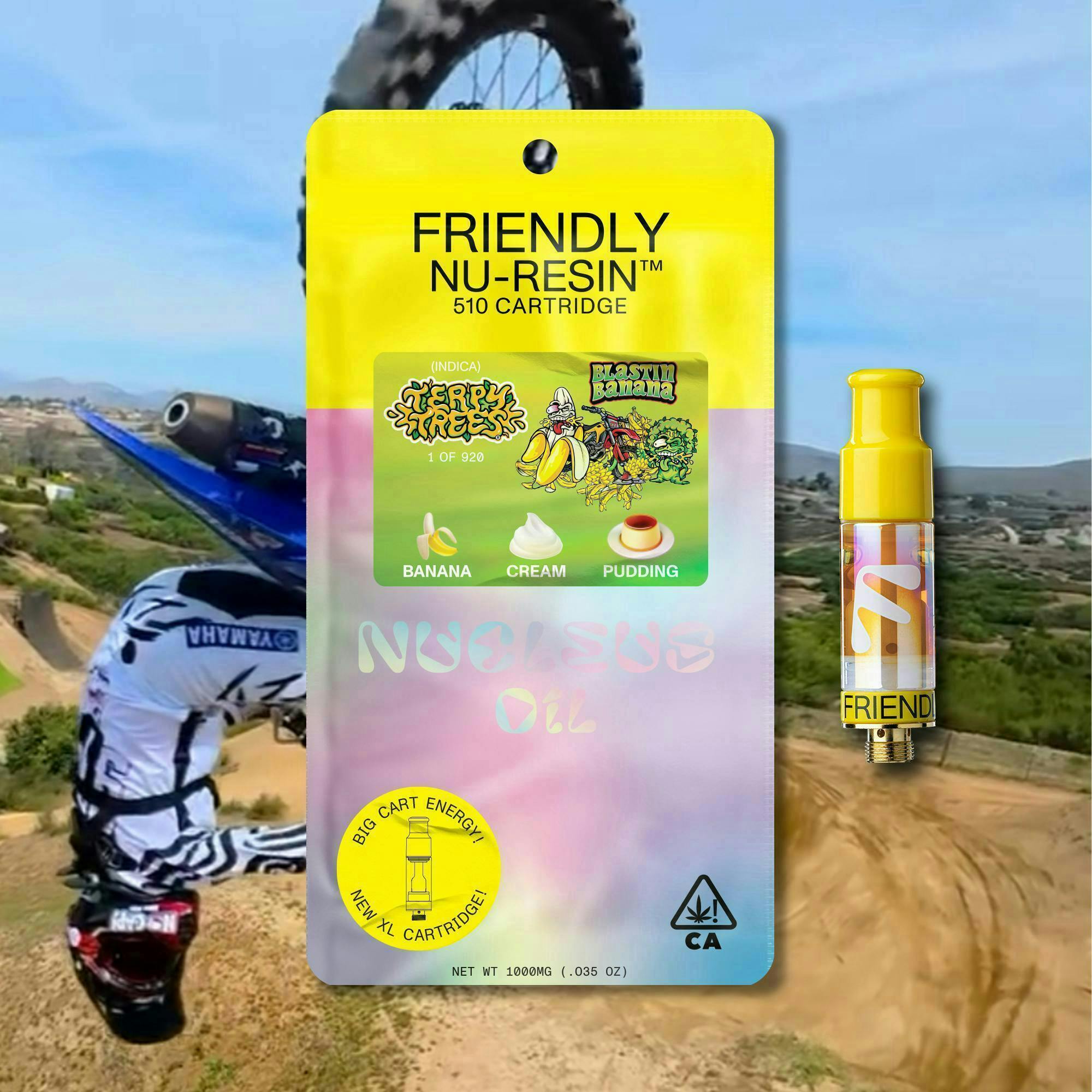 Friendly Brand - Friendly x Terpy Trees | Blastin' Banana | Cured Nuresin Cartridge | 1g - 1