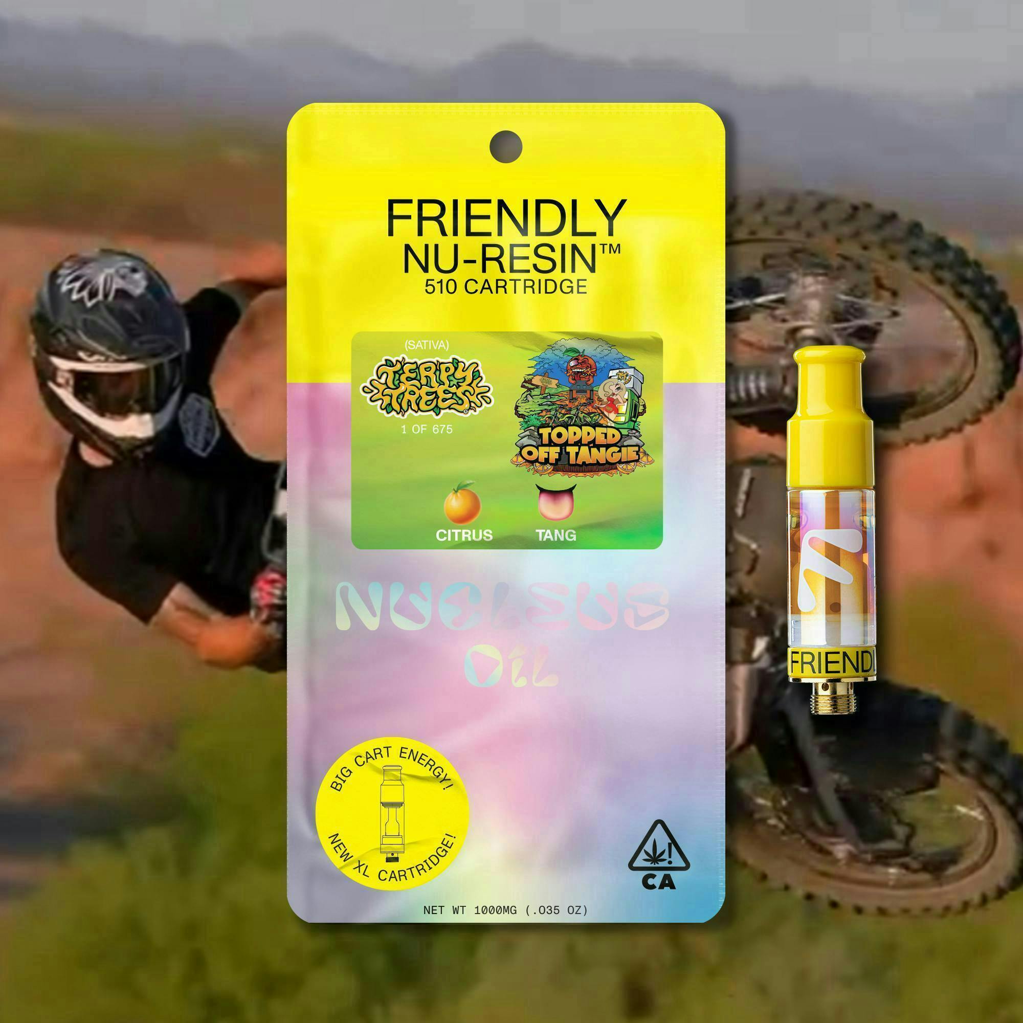 Friendly Brand - Friendly x Terpy Trees | Topped Off Tangie | Live Nuresin Cartridge | 1g - 1