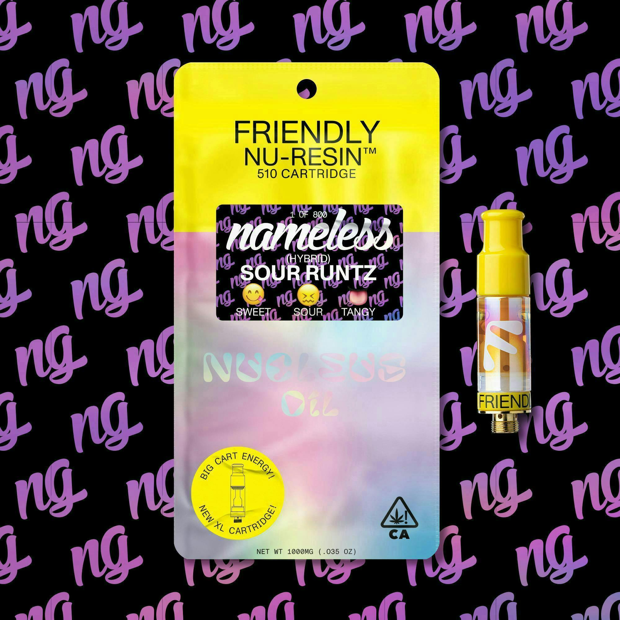 Friendly Brand - Friendly Brand x Nameless | Sour Runtz | Cured Nuresin Cartridge | 1g - 1