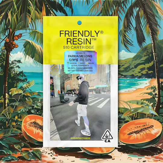 Friendly Brand - Friendly Brand | Papaya Melons | Live Resin Cartridge | 1g - 1