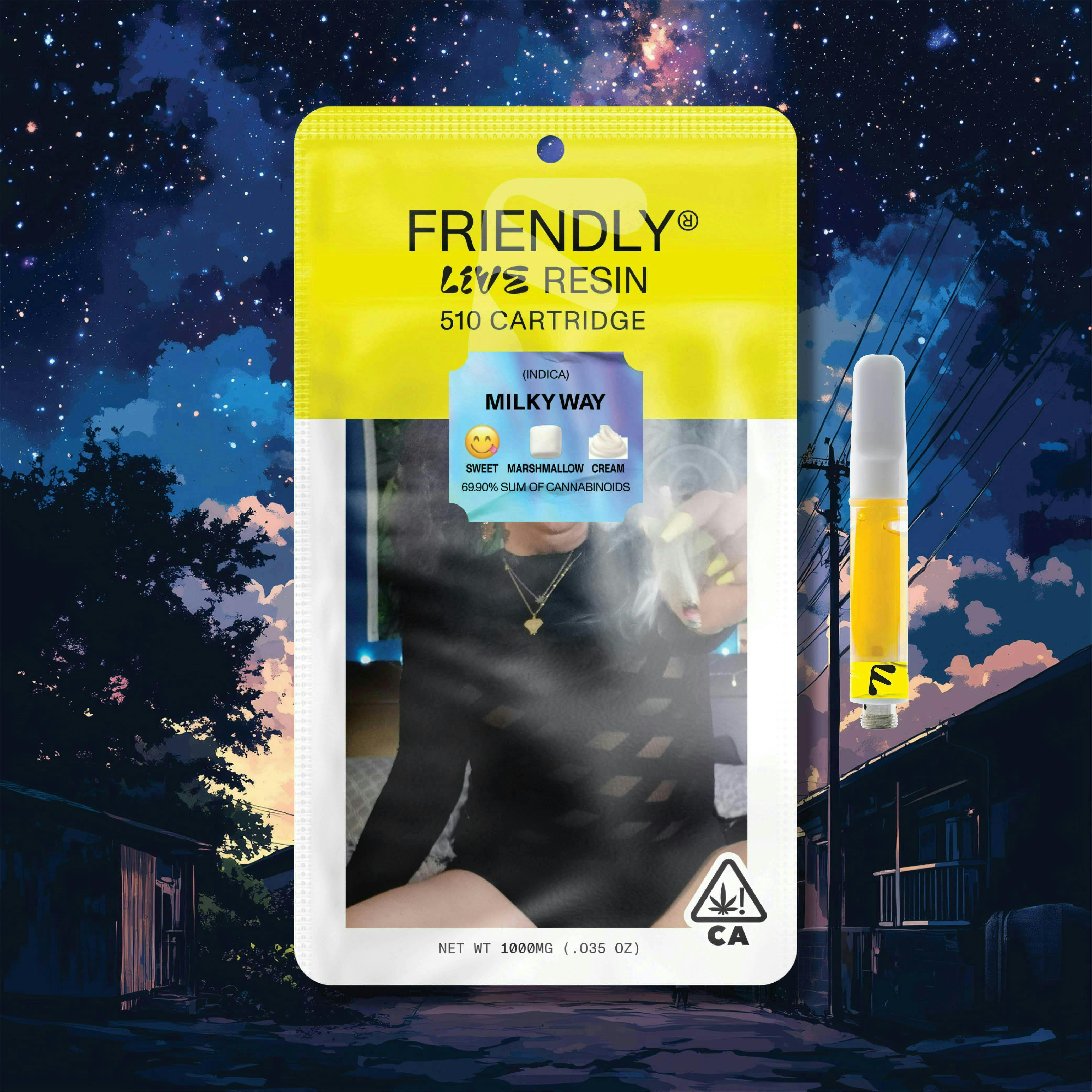 Friendly Brand - Friendly Brand | Milky Way | Live Resin Cartridge | 1g - 1