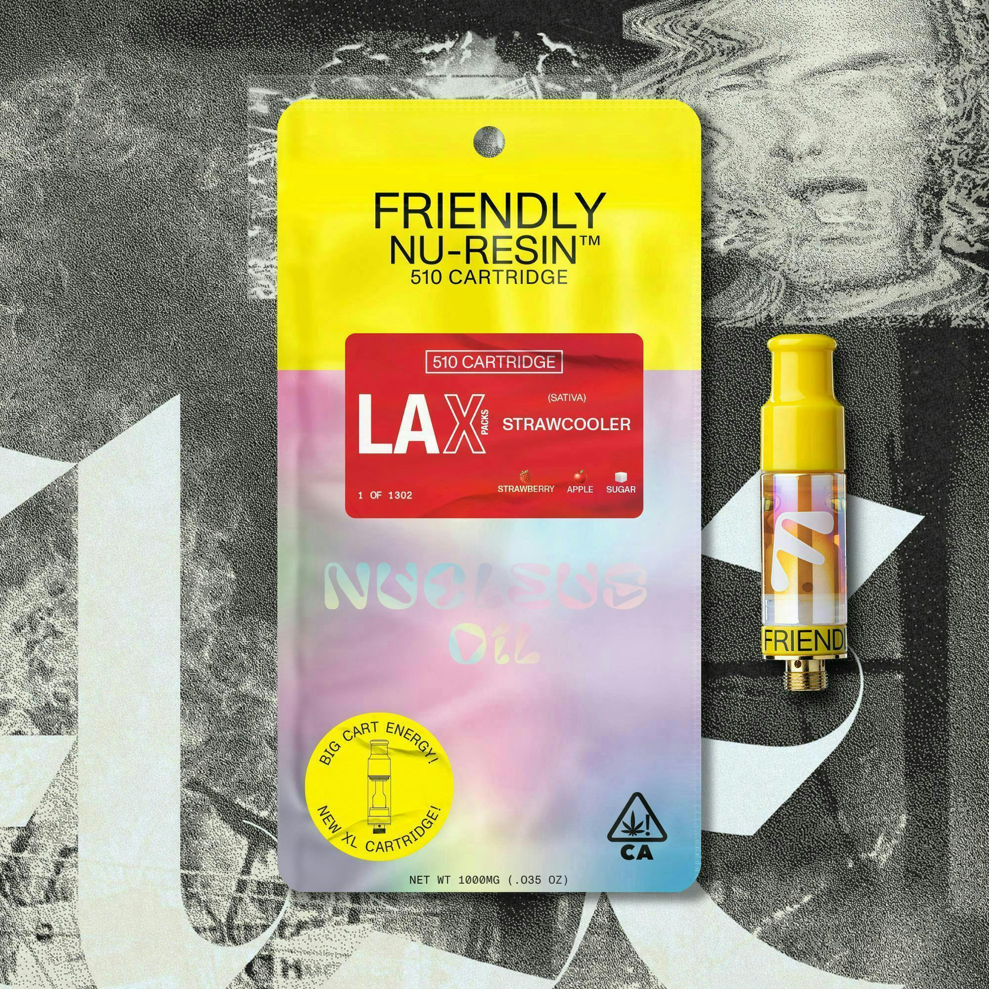 Friendly Brand - Friendly Brand x LAX Packs | Strawcooler | Cured Nuresin Cartridge | 1g - 1