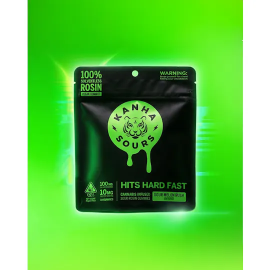 Sour Melon Rush | Rosin Sours | Hybrid | 10-pack - KANHA Sour Melon Rush | Rosin Sours | Hybrid | 10-pack - KANHA