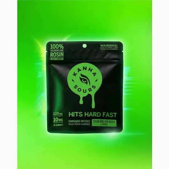 KANHA - Sour Melon Rush | Rosin Sours | Hybrid | 100mg THC | 10-pack - 1