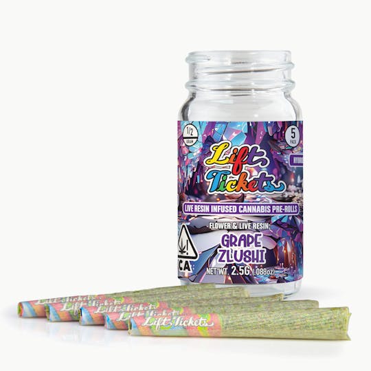 Lift Tickets - Grape Zlushi - Infused Pre-Roll 5-Pack - 1
