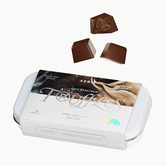 Aeriz - Dark Chocolate Sea Salt Full Spectrum Truffles 100mg 10pk - 1