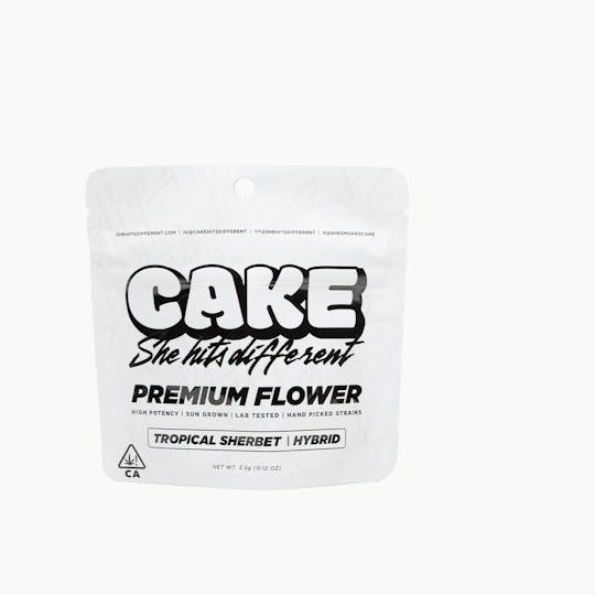 CAKE she hits different - Tropical Sherbet - 3.5 Grams - Hybrid - Premium Flower - 1