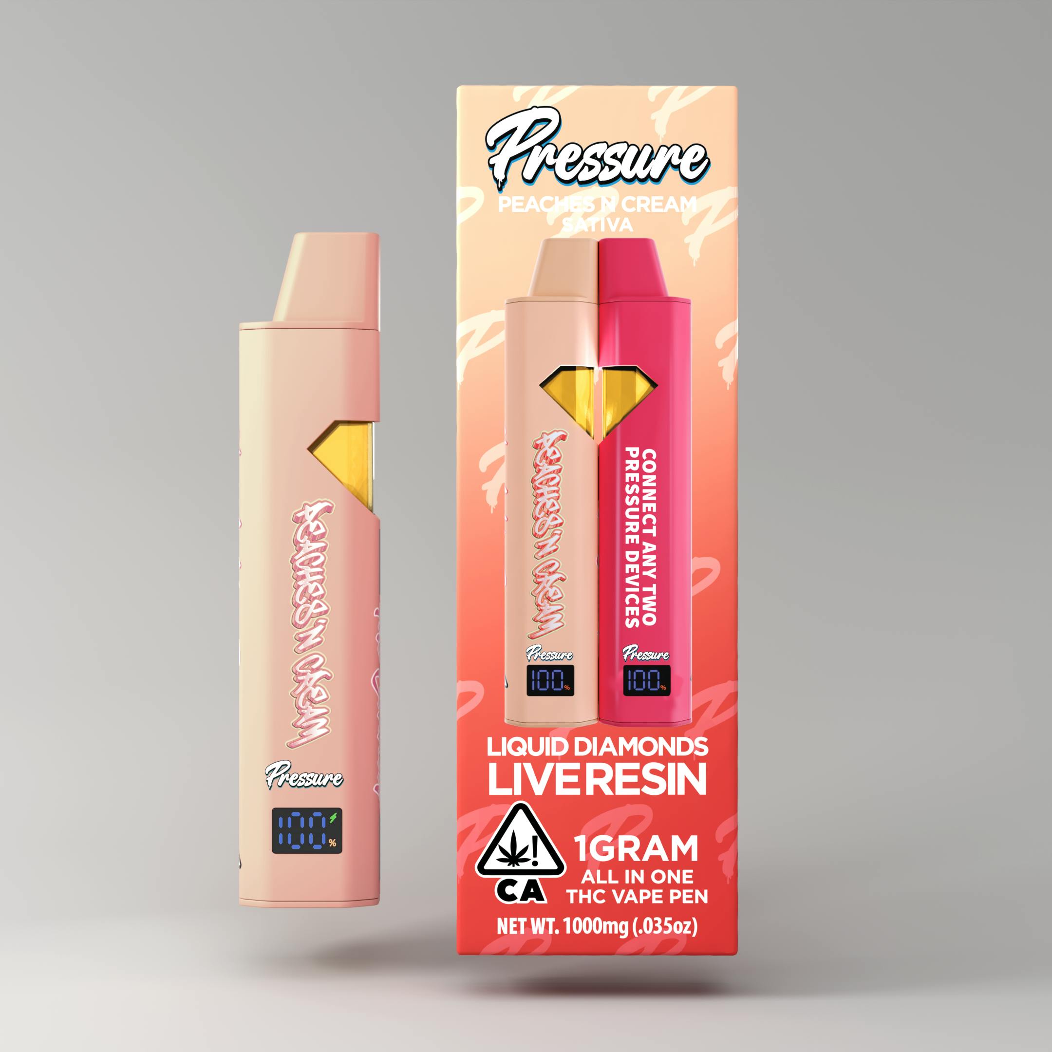 Pressure Extracts - Pressure Extracts | Peaches N Cream | All In One | 1G - 1