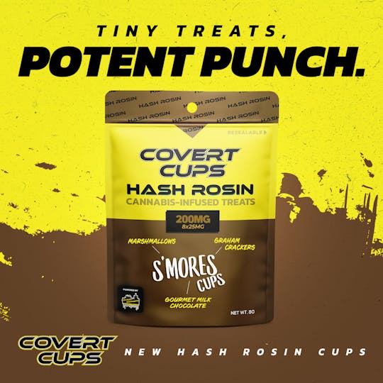 Covert Cups - S'mores - 200MG Hash Rosin Chocolate Cups - Covert Cups - REC - 1