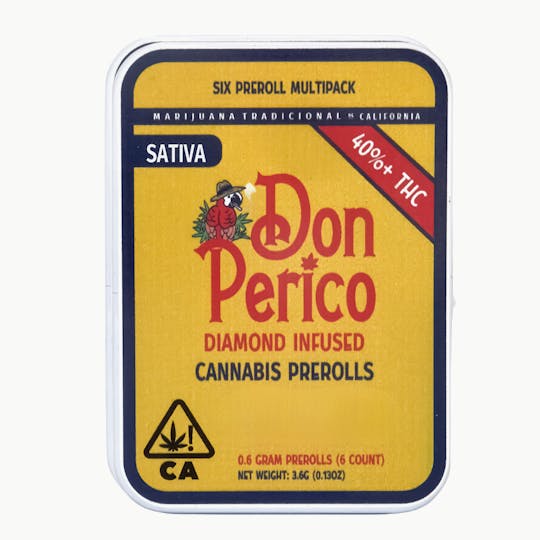 Don Perico - Don Perico - Preroll 6PK Diamond Infused - Double Dream (Sativa) - 3.6g - 1