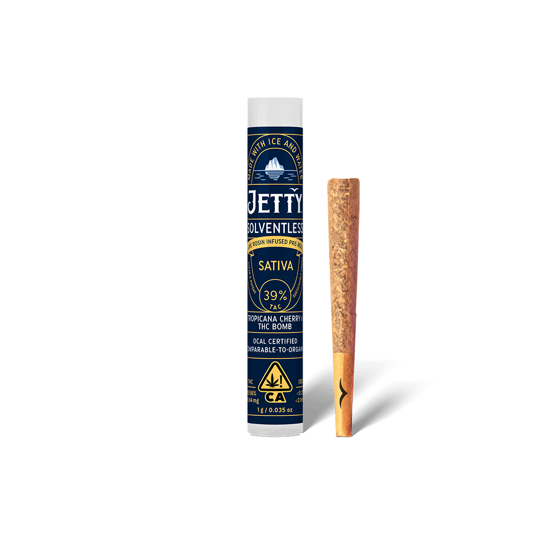 Jetty Extracts - Tropicana Cherry x THC Bomb | Live Rosin Infused Joint | 1g - 1