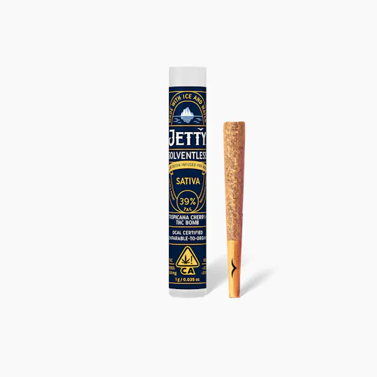 Jetty Extracts - Tropicana Cherry x THC Bomb | Live Rosin Infused Joint | 1g - 1