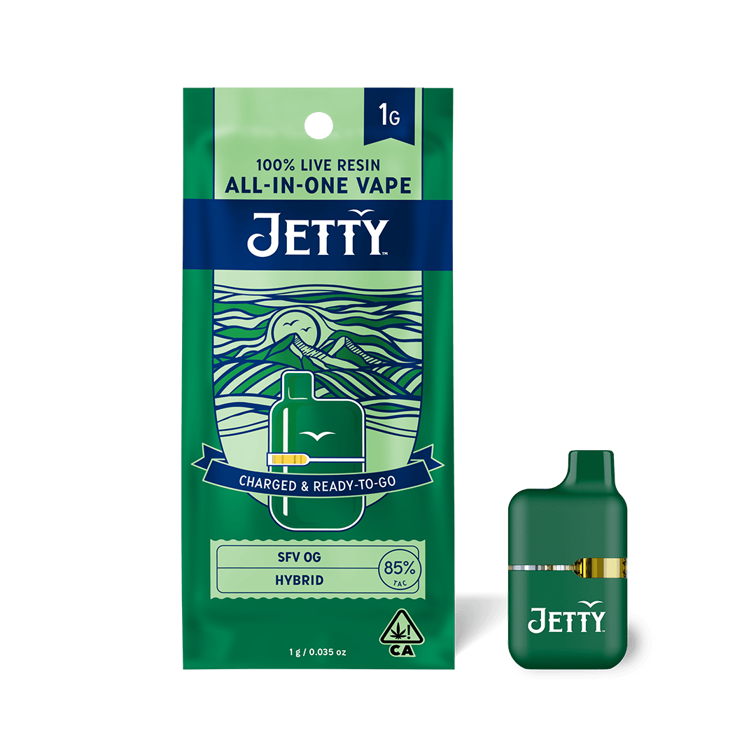 Jetty Extracts - Mini Tank | SFV OG | Live Resin Disposable | 1g - 1