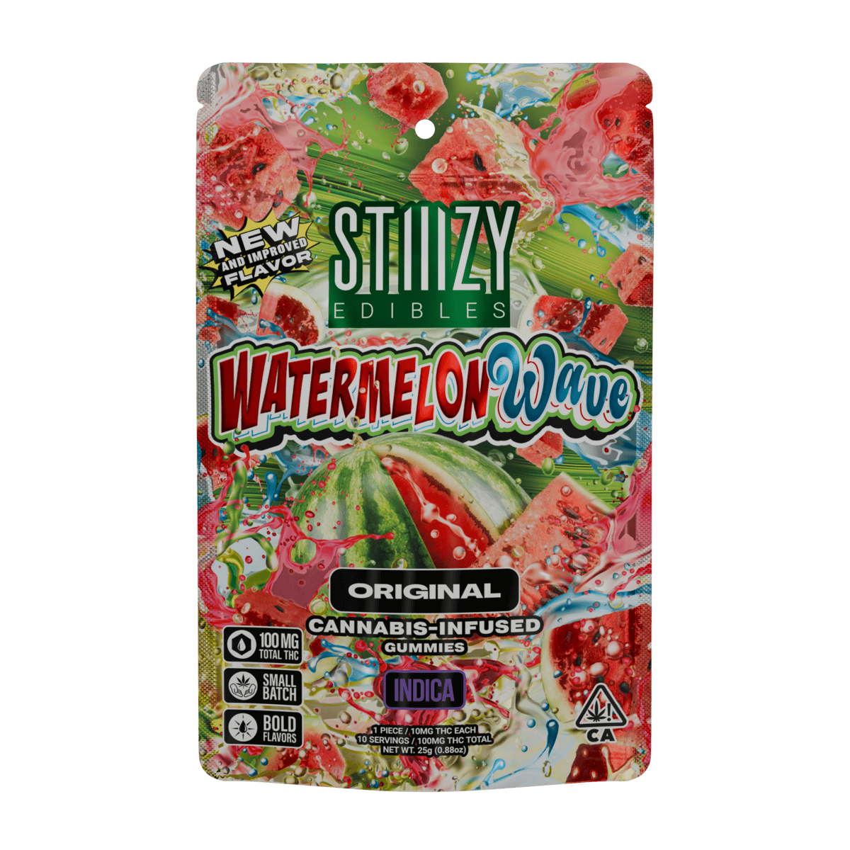 STIIIZY - - WATERMELON WAVE - 100MG ORIGINAL EDIBLES - 1