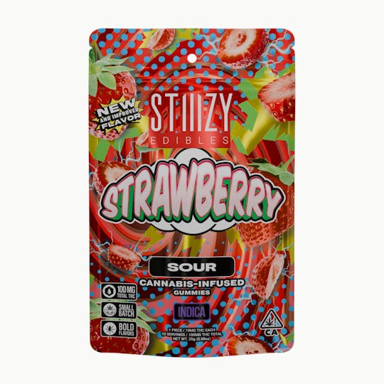 STIIIZY - - STRAWBERRY - 100MG SOUR EDIBLES - 1