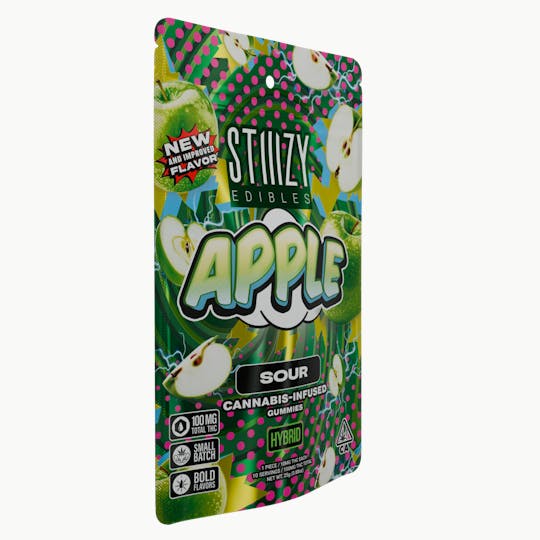 STIIIZY - - APPLE - 100MG SOUR EDIBLES - 1