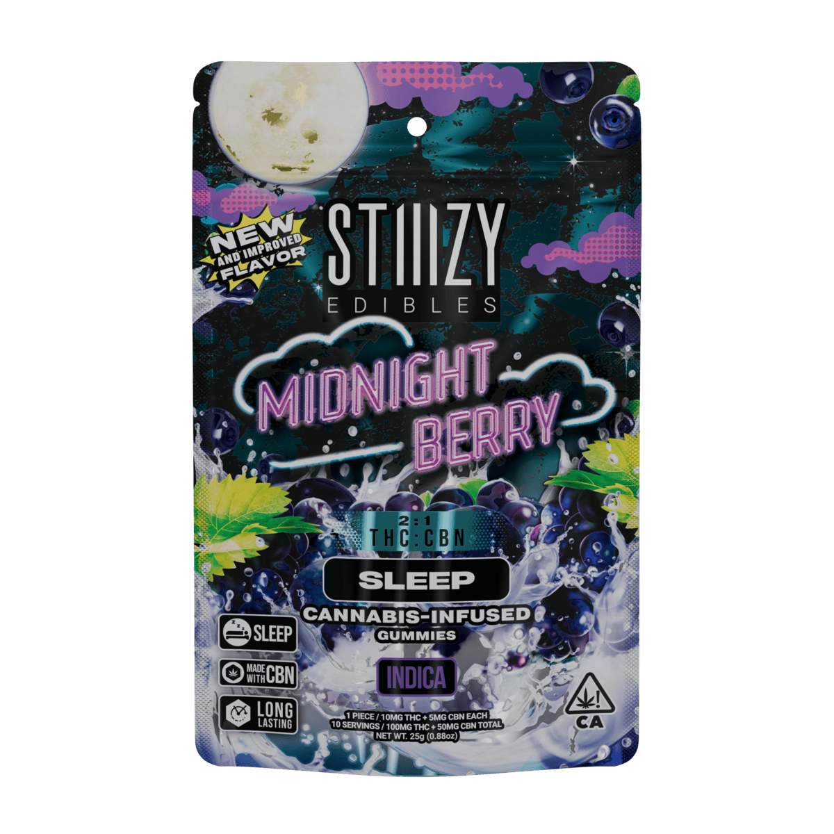 STIIIZY - - MIDNIGHT BERRY - 100MG SLEEP EDIBLES - 1