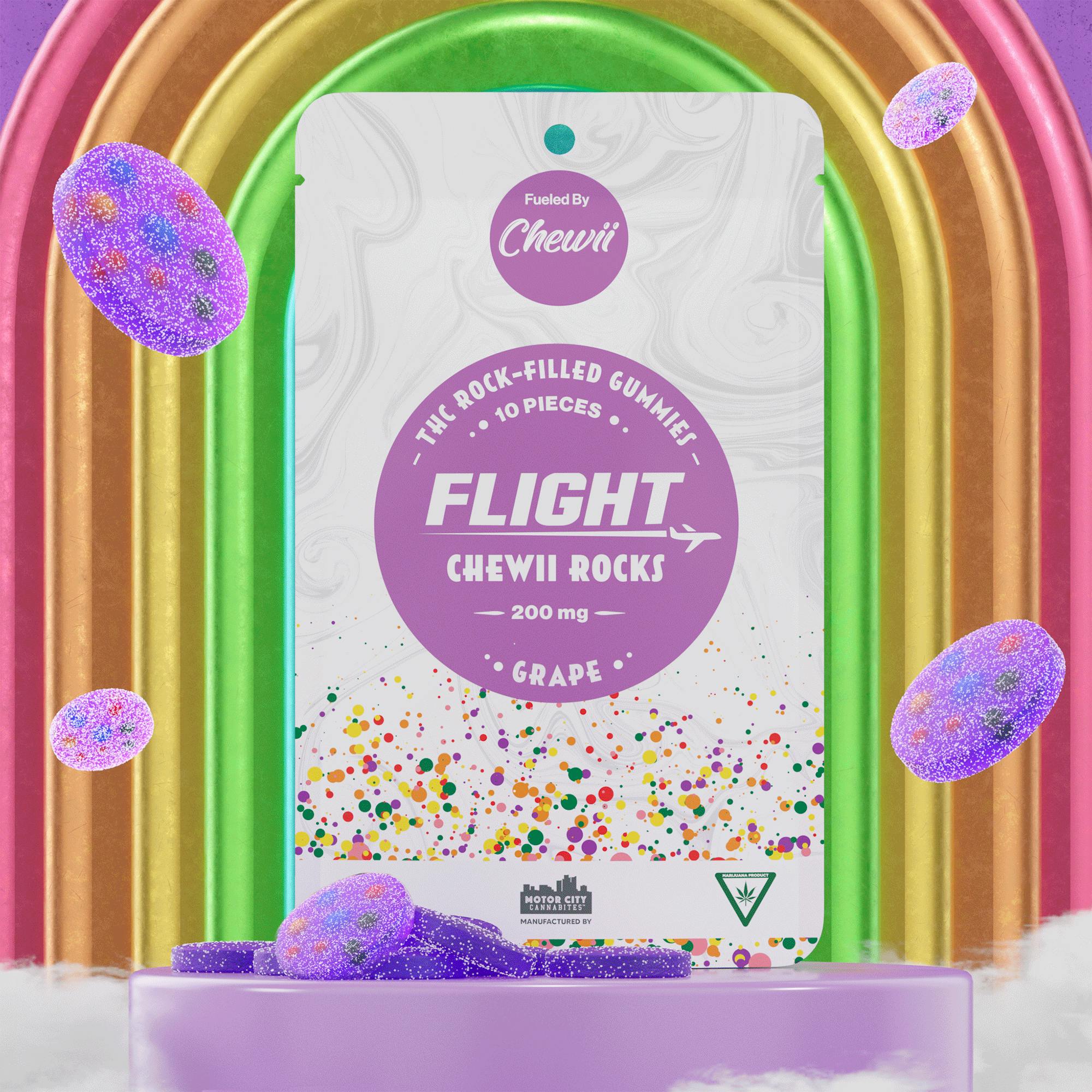 Chewii - Flight x Chewii Rocks - Grape (200mg) [10pk] - 1