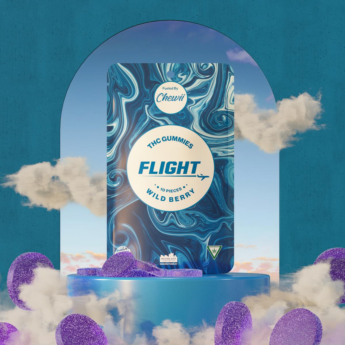Chewii - Flight x Chewii Gummies - Wild Berry (200mg) [10pk] - 1