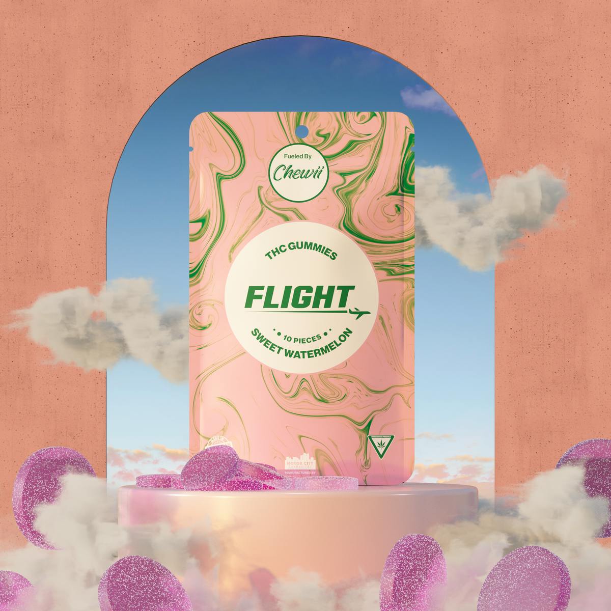 Chewii - Flight x Chewii Gummies - Sweet Watermelon (200mg) [10pk] - 1