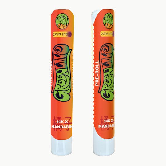Greenline - 24K X Mandarin - Indoor Flower Pre-Roll - Sativa Hybrid - 1g - 1