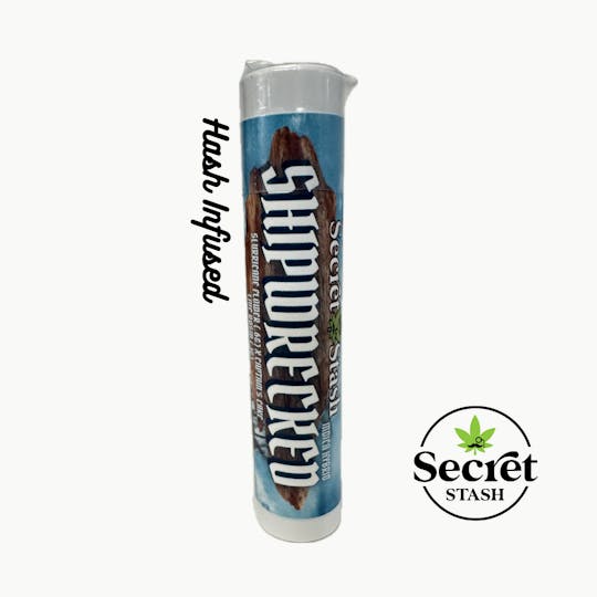 Secret Stash - Concentrate Infused | Full Bud Pre Roll | Shipwrecked | Half Gram - 1
