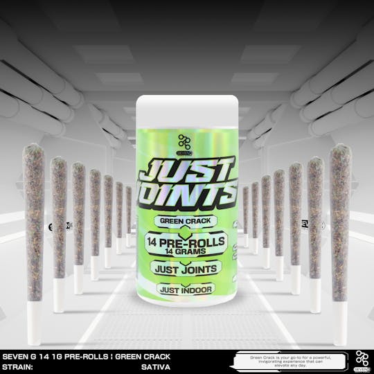 Seven G - Green Crack Sativa Just Joints - 14pk pre-rolls - 14g by Seven G - 1
