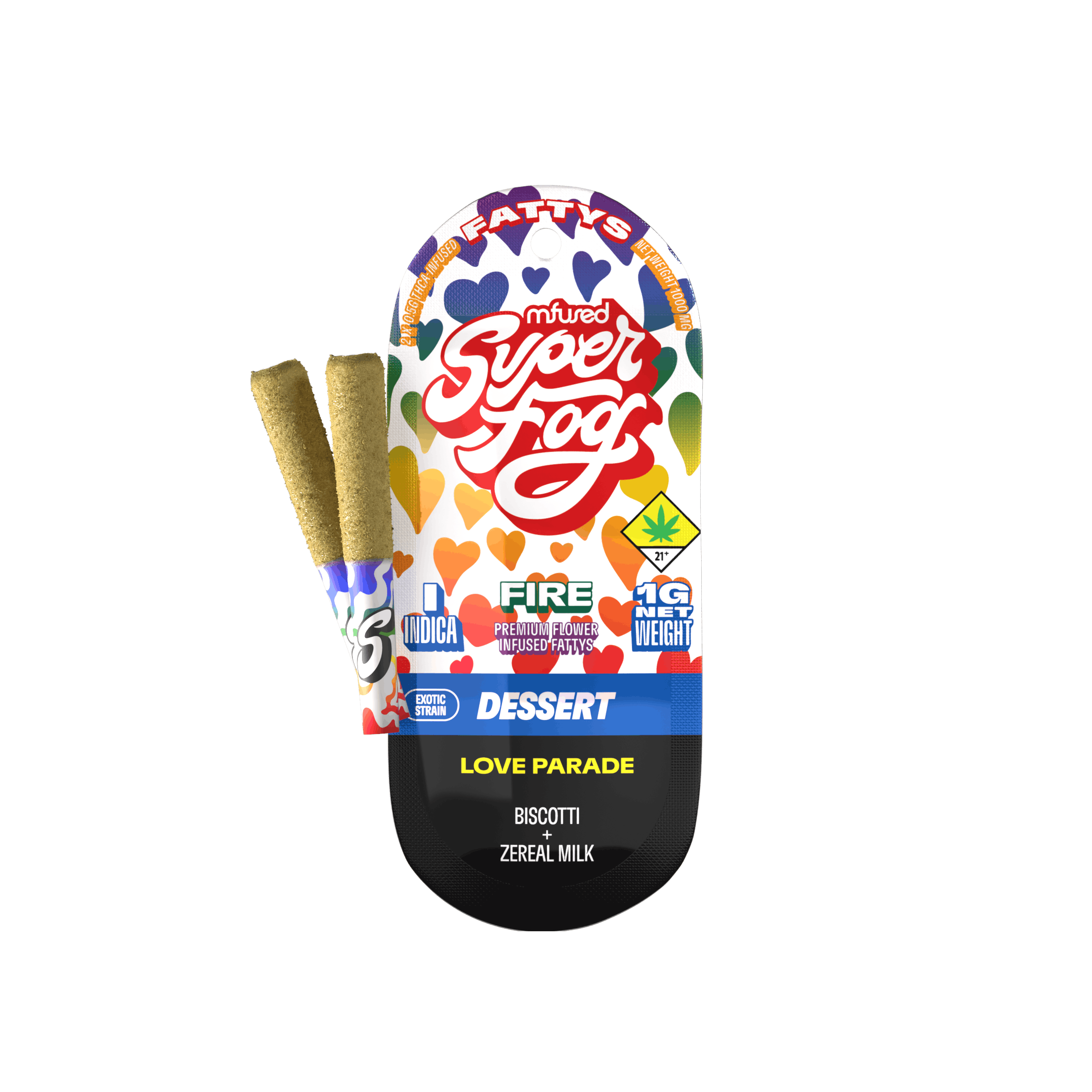 MFused - FIRE Infused Fattys 2pk - Love Parade (Pride Limited Edition) - 1