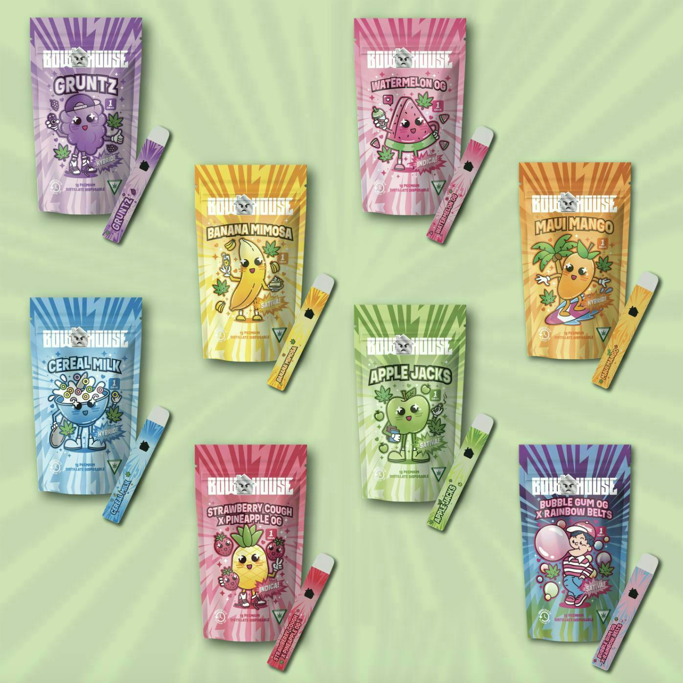 BowHouse - BowHouse | Bubblegum OG x Rainbow Belts | Disposable | 2g - 1