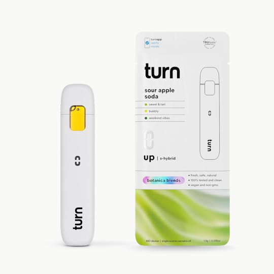 turn - 1.0g AIO | sour apple | botanica blends | up | - 1