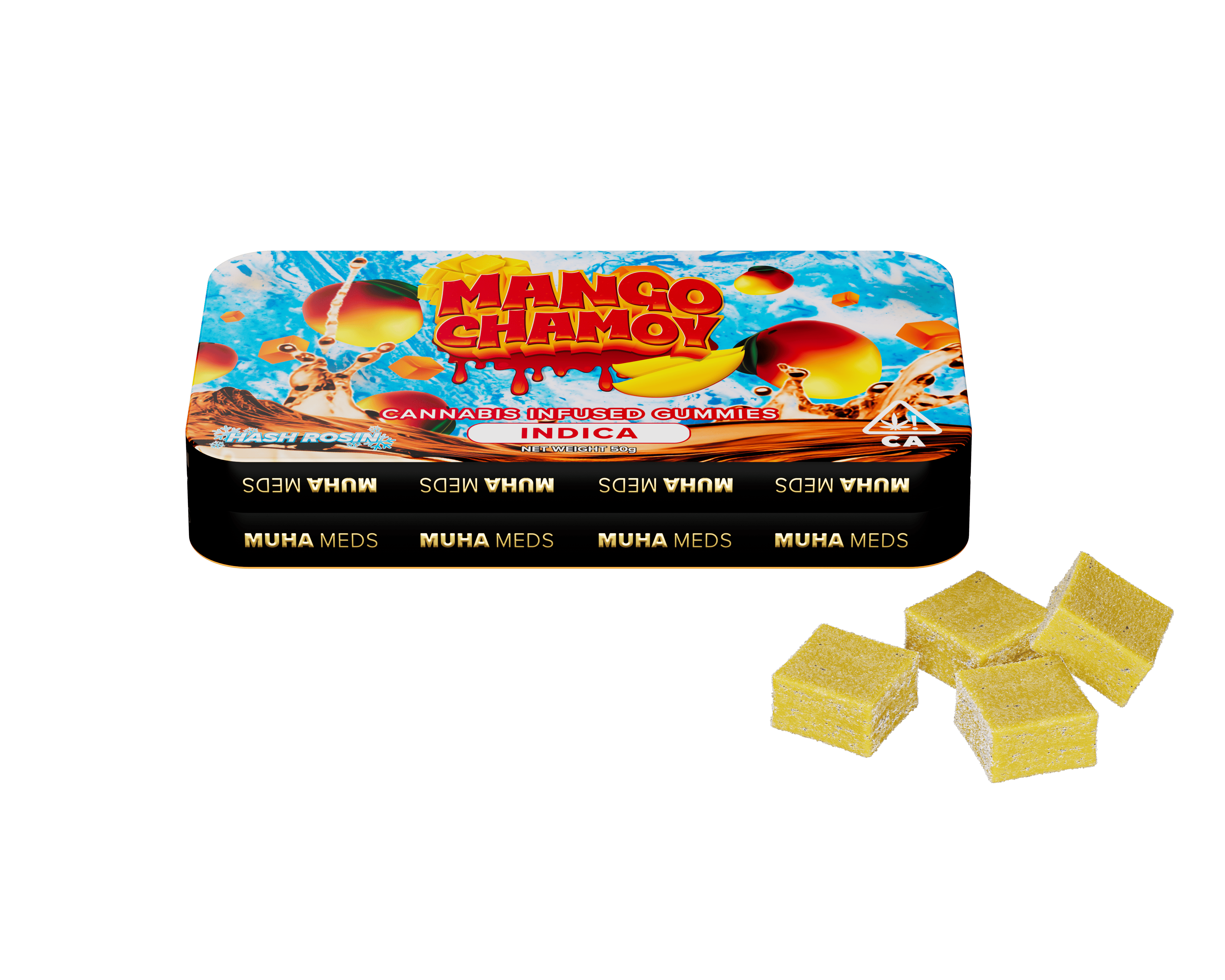 Muha Meds - Muha Meds | Mango Chamoy Hash Rosin Gummies | 100mg | 10ct | 10mg/ea - 1