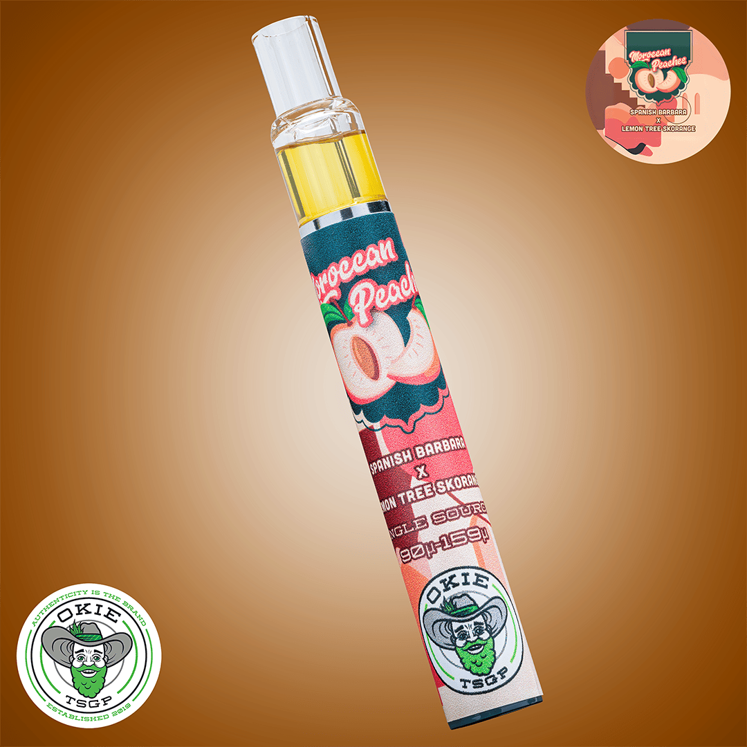 Okie TSGP - Moroccan Peaches - 90µ-159µ - 0.5g Disposable Live Rosin Cart - 1
