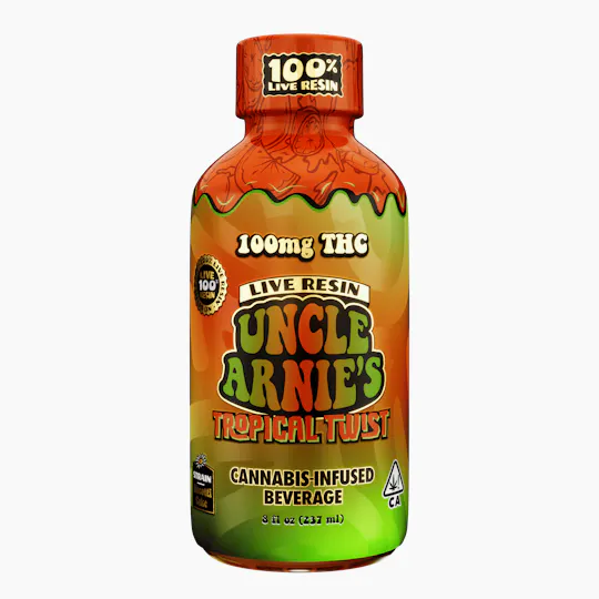 Uncle Arnies - Tropical Twist 100% Live Resin | Non-Carbonated | 100mg | 8oz - 1