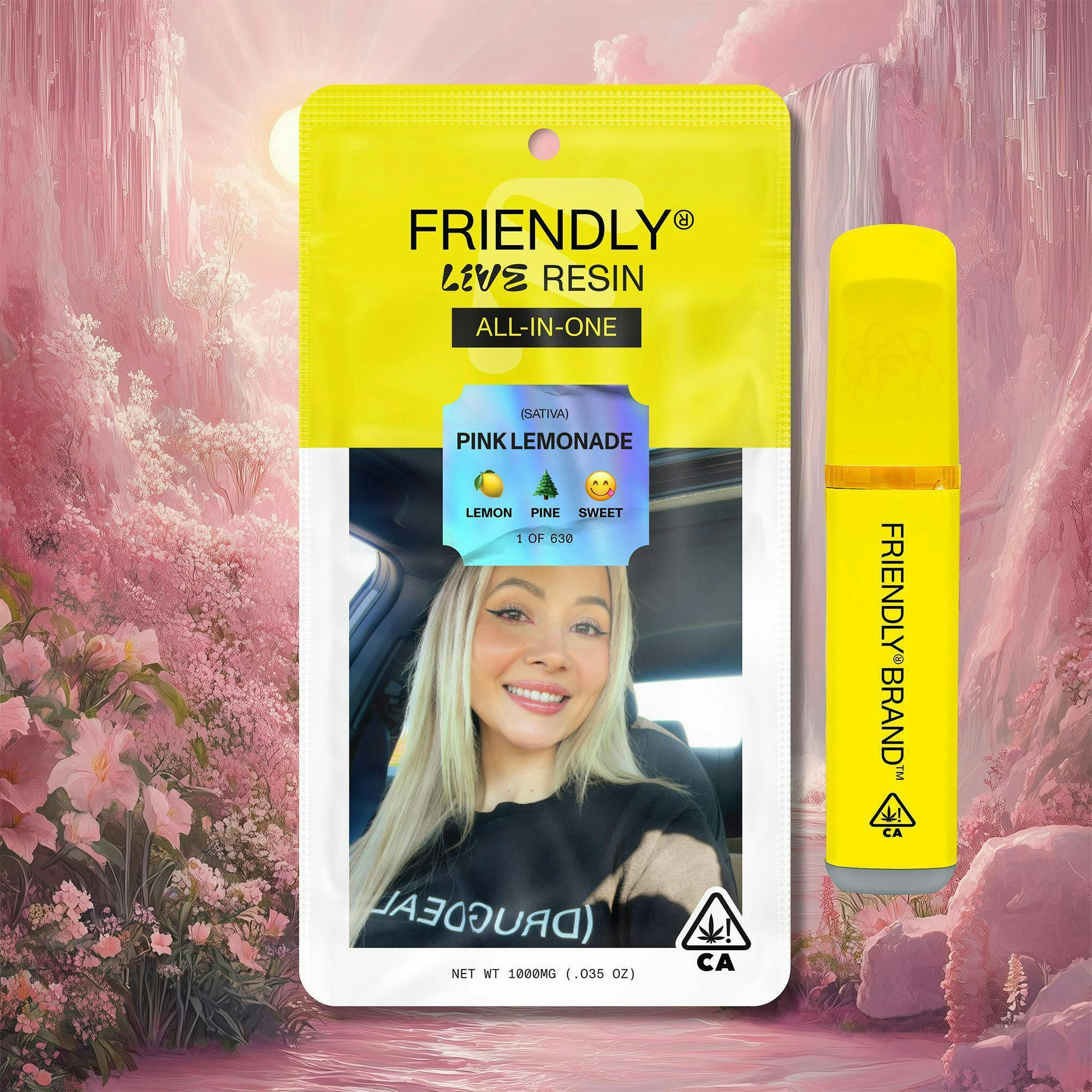 Friendly Brand - Friendly Brand | Pink Lemonade | Live Resin AIO | 1g - 1