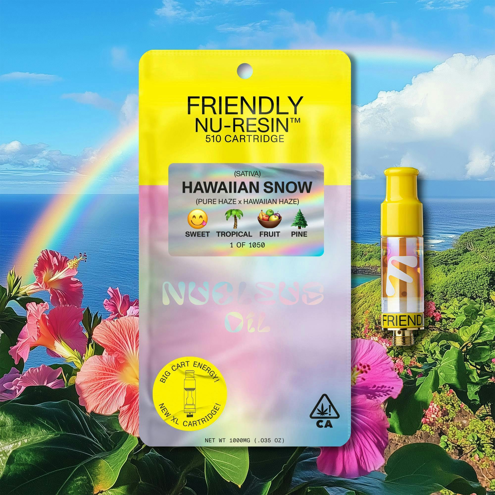 Friendly Brand - Friendly Brand | Hawaiian Snow | Cured Nuresin Cartridge | 1g - 1