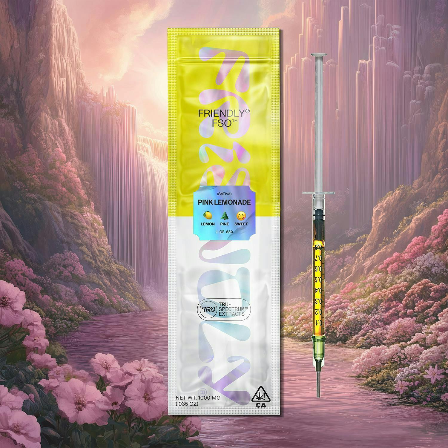 Friendly Brand - Friendly Brand | Live Resin Applicator | Pink Lemonade | Extract Oils | 1g - 1