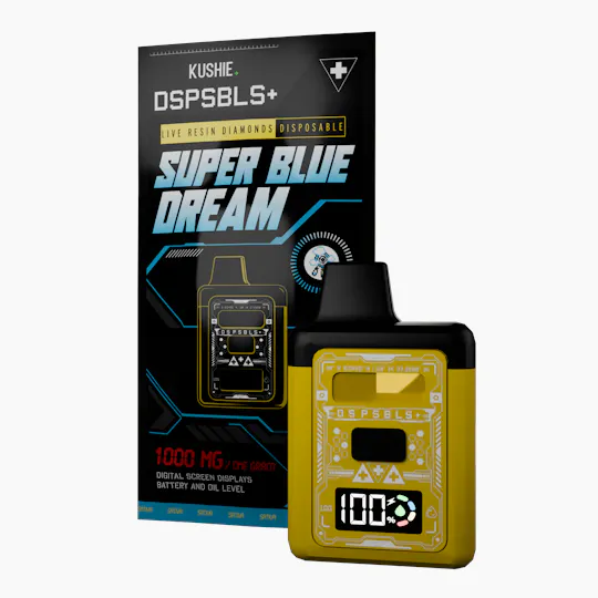Kushie Brand - Super Blue Dream | DSPSBLS+ Live Resin Disposable | 1g - 1